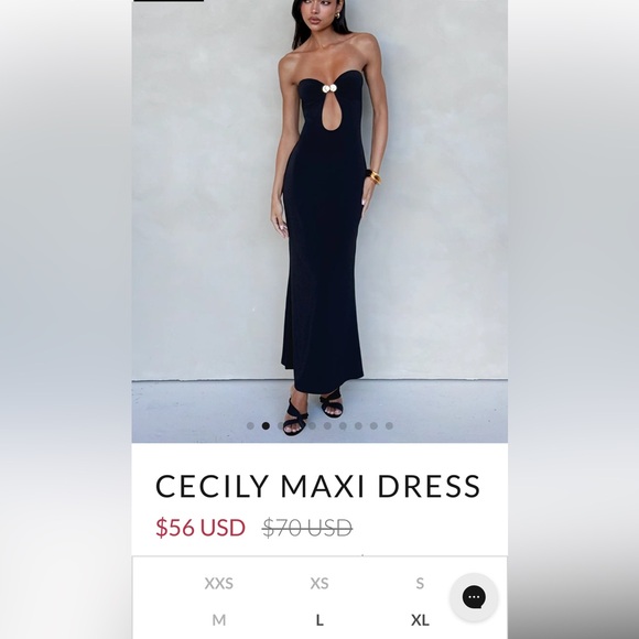 Tiger Mist unavailable cecily maxi dress in black xxs - Picture 1 of 3